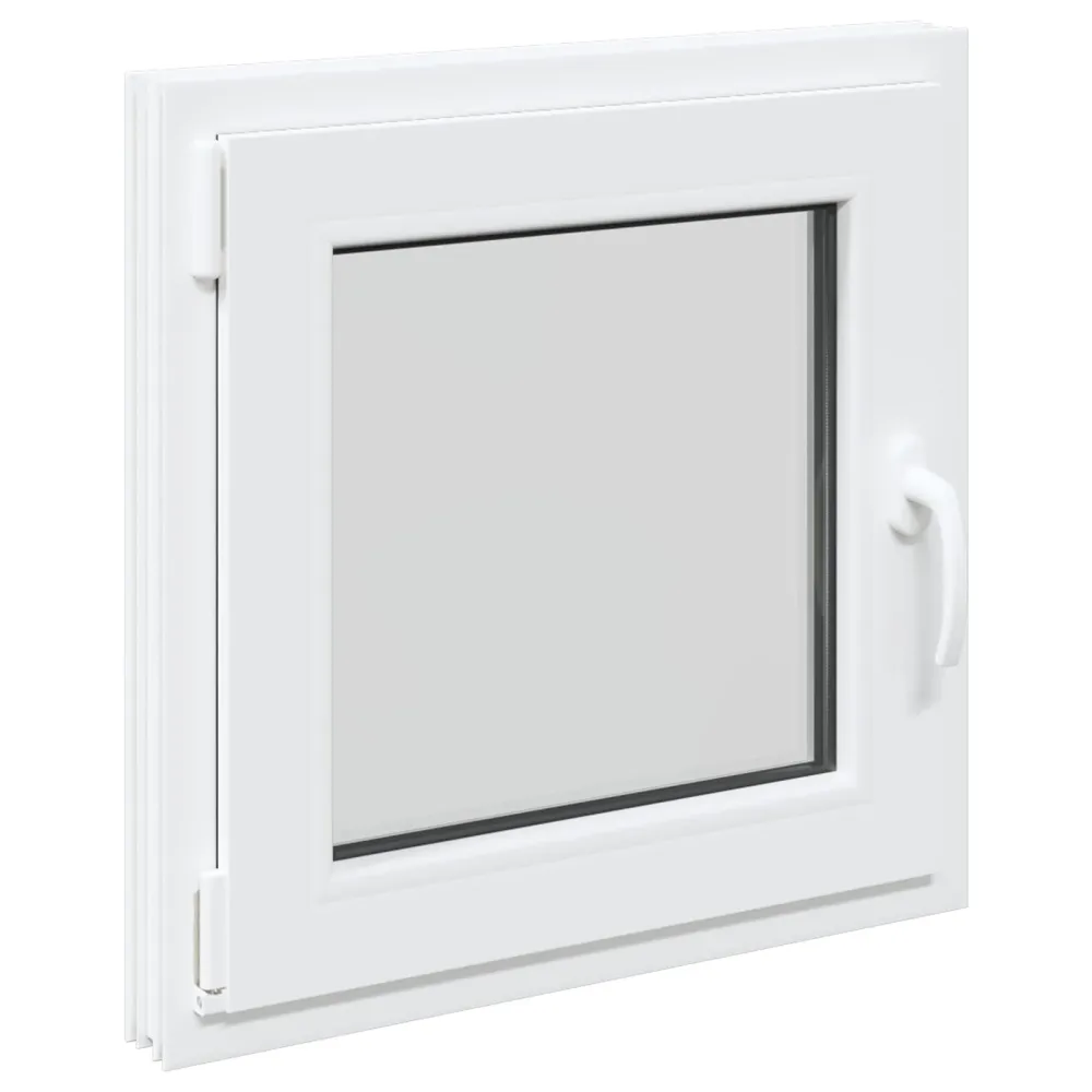 vidaXL Pinceablak RISOR 50 x 50 cm PVC és Üveg Fehér