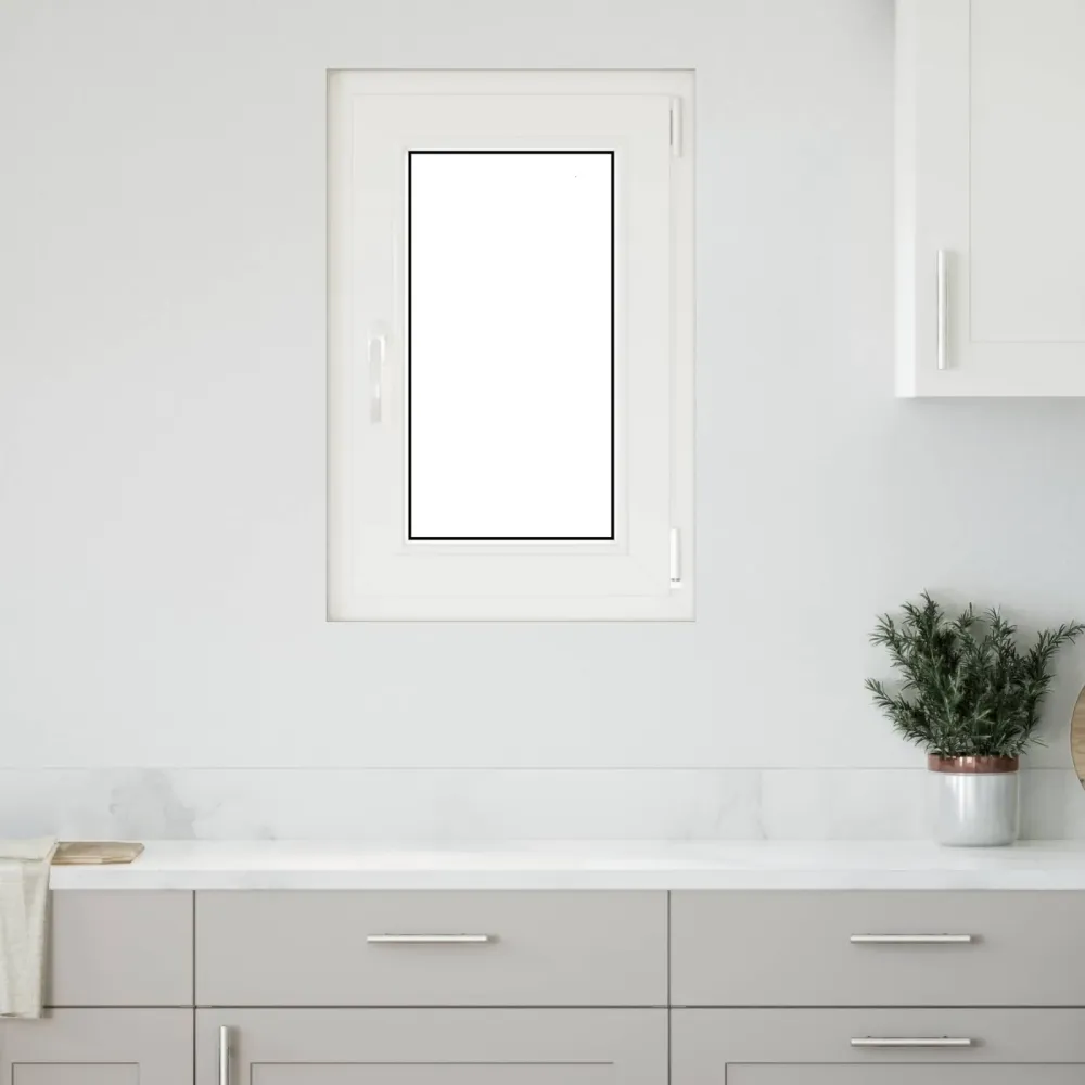 vidaXL Pinceablak RISOR 50 x 75 cm PVC és Üveg Fehér