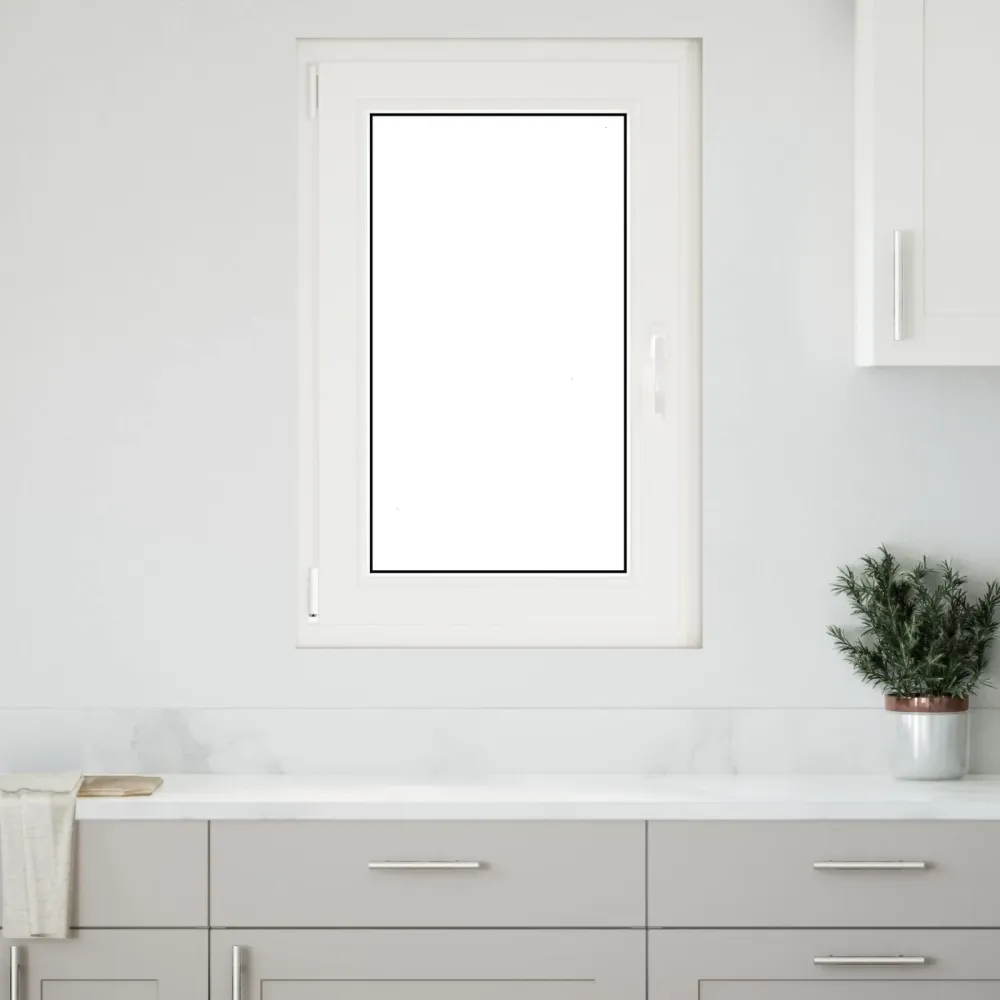 vidaXL Pinceablak RISOR 60 x 80 cm PVC és Üveg Fehér