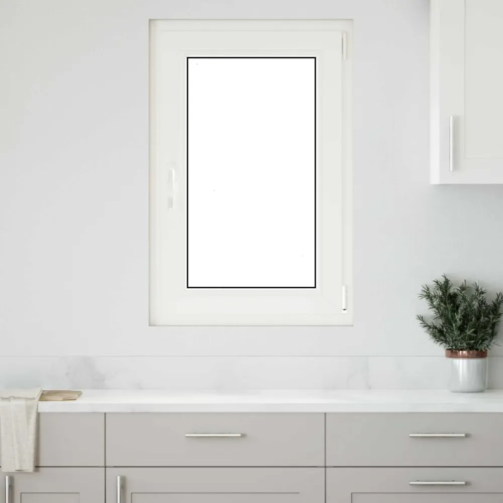 vidaXL Pinceablak RISOR 60 x 90 cm PVC és Üveg Fehér