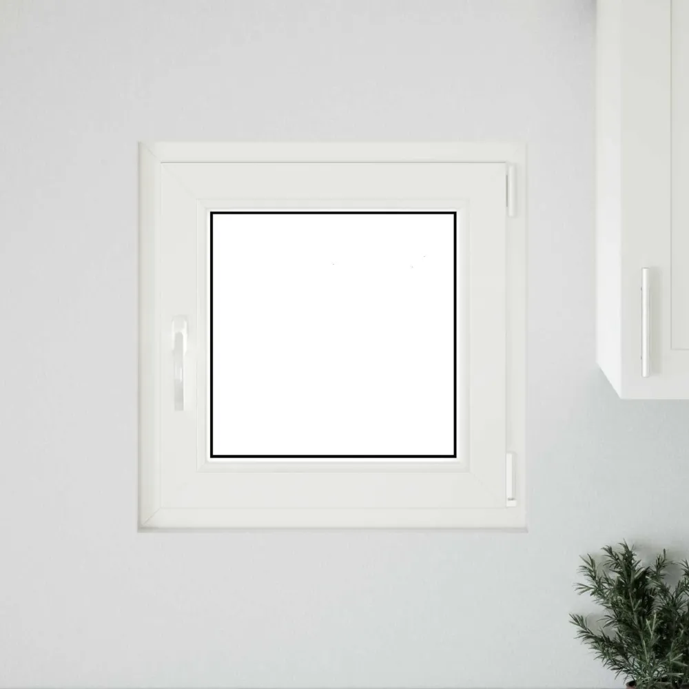 vidaXL Pinceablak RISOR 60 x 60 cm PVC és Üveg Fehér