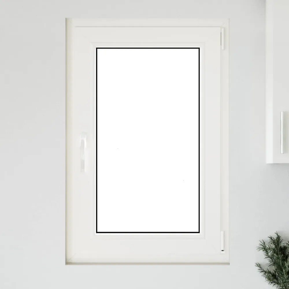 vidaXL Pinceablak RISOR 60 x 90 cm PVC és Üveg Fehér