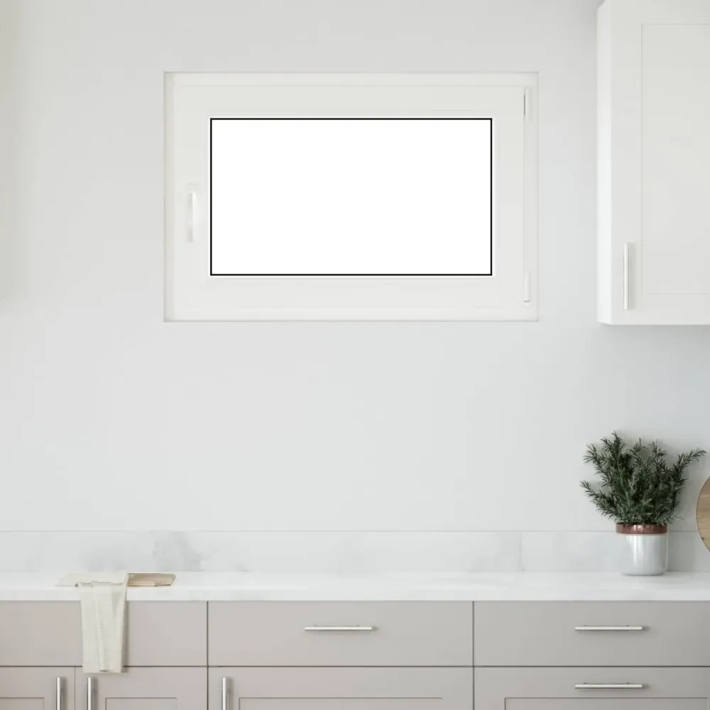 vidaXL Pinceablak RISOR 90 x 60 cm PVC és Üveg Fehér