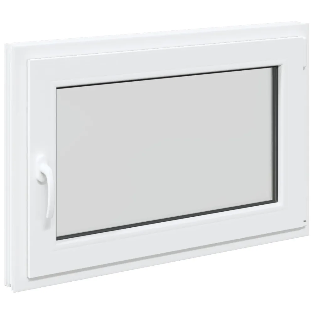 vidaXL Pinceablak RISOR 90 x 60 cm PVC és Üveg Fehér