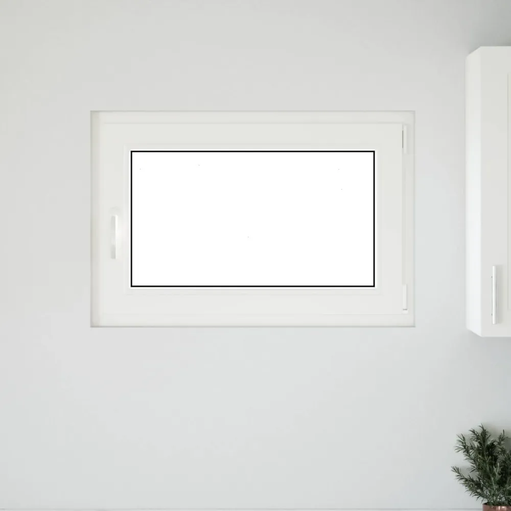 vidaXL Pinceablak RISOR 90 x 60 cm PVC és Üveg Fehér