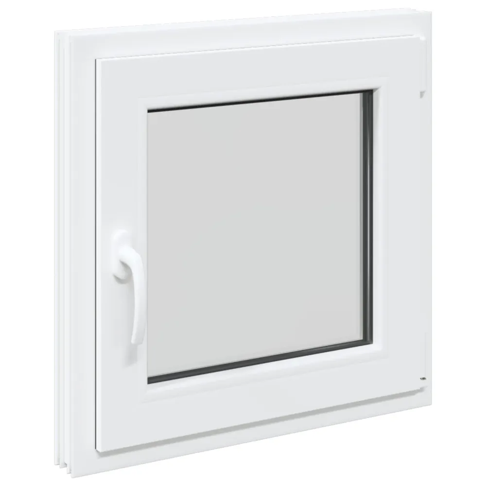 vidaXL Pinceablak RISOR 50 x 50 cm PVC és Üveg Fehér
