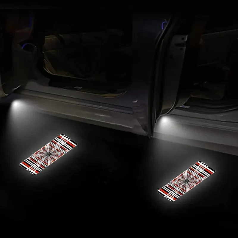 LED kockás projektorlámpák Tesla Model 3 Y-hoz S X - 2 db-os ultrafényes ajtólámpa szett