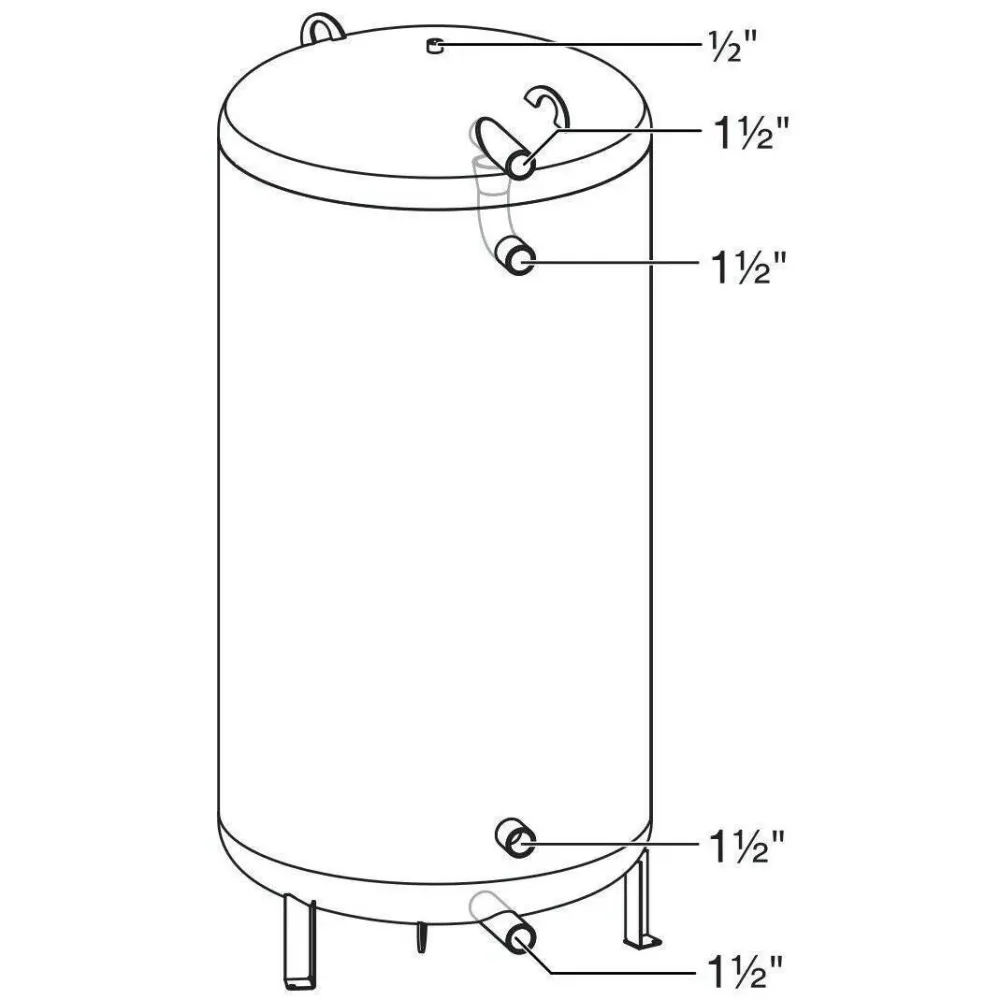 Bosch BH 1000-6 C puffertároló hőcserélő nélkül, 1000 liter (7735501031)