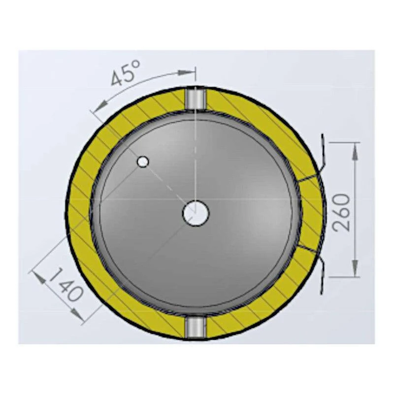 Install Storax Terra puffertároló, 40l, hőcserélő nélkül, PU szigeteléssel, fali (SH-0-040)