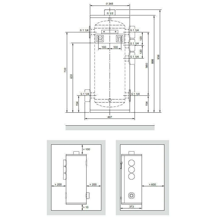 Vaillant VP RW 45/2 B hűtési puffertároló, 45 liter, (0010034126)