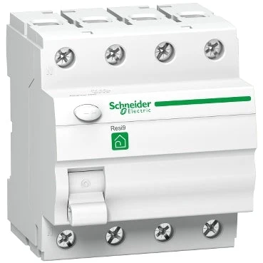 Schneider RESI9 áram-védőkapcsoló, osztály, 4P, 40A, 30mA R9R01440 Fi-relé