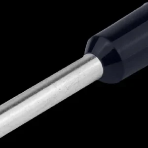 Tracon szigetelt érvéghüvely ónozott 6mm2, L=20mm Fekete E122