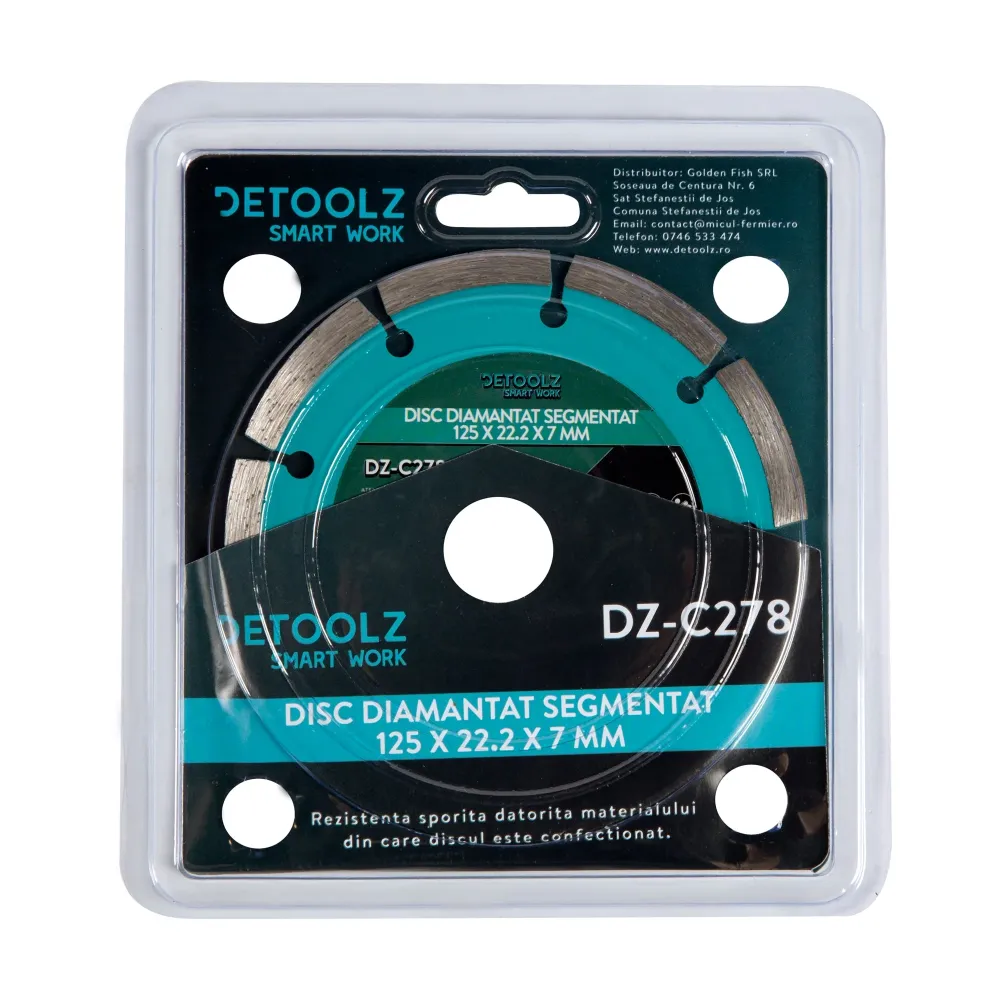 SZEGMENTÁLT GYÉMÁNT VÁGÓLAP 125MM DETOOLZ