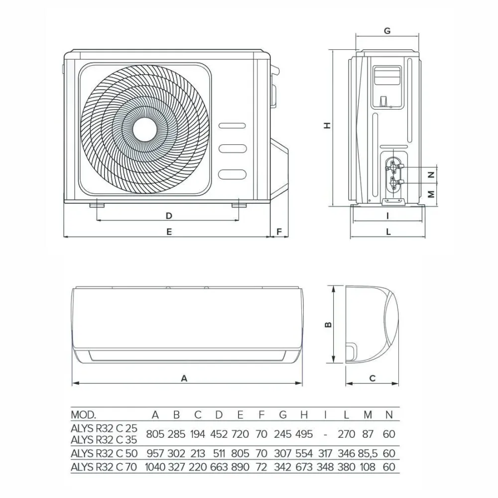 Ariston Alys 35 R32 mono split klíma szett 3.6 kW; ajándék WiFi modullal (3381412)