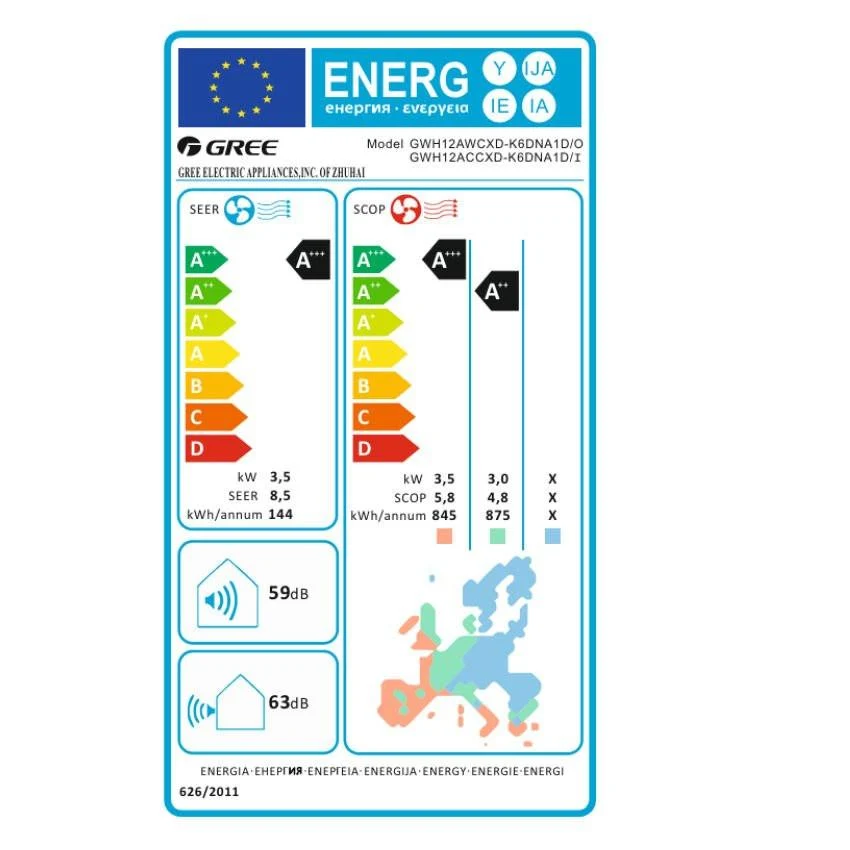 Gree Comfort Pro mono split klíma szett 3.5 kW (GWH12ACCXD-K6DNA1D)