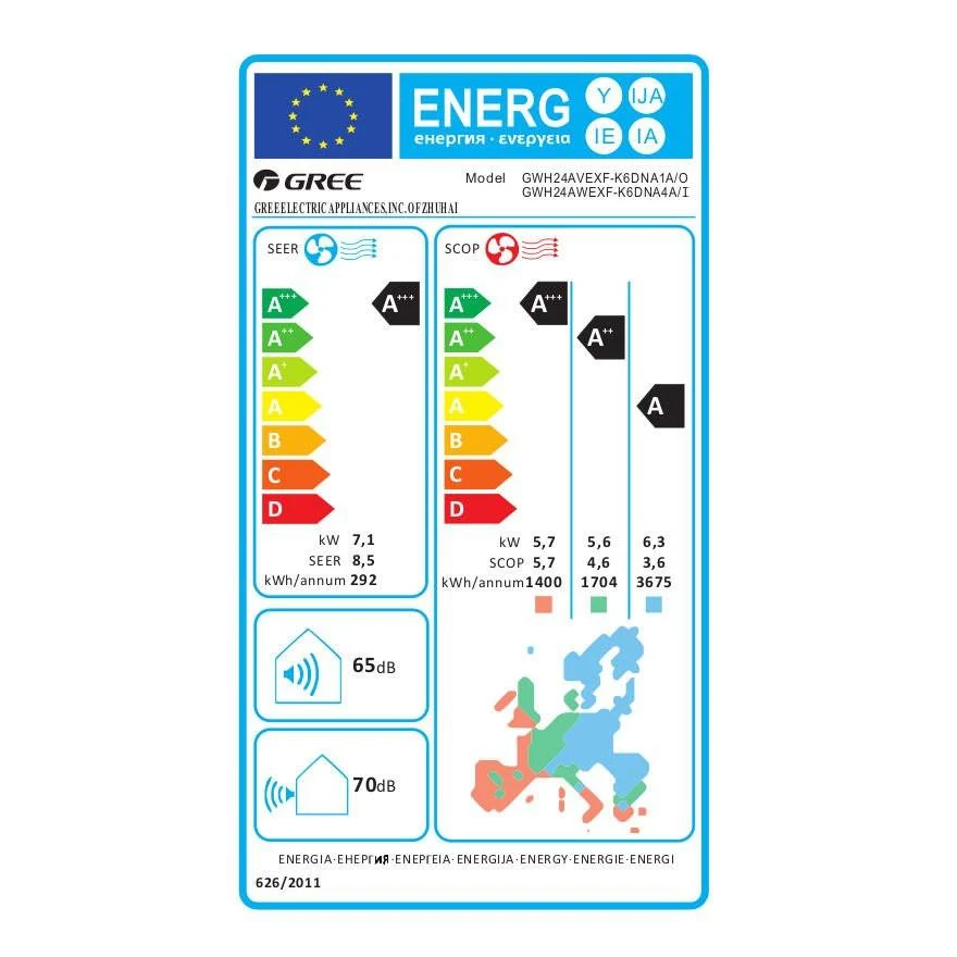 Gree Cosmo mono split klíma szett 7.1 kW (GWH24AWEXF-K6DNA4A)