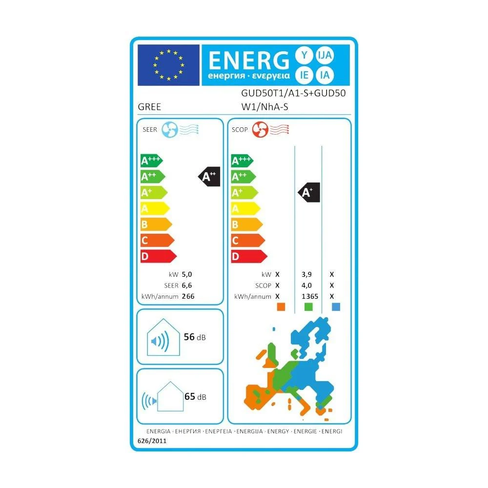 Gree mono split klíma szett kazettás 5.0 kW (GUD50T1/A1-S)