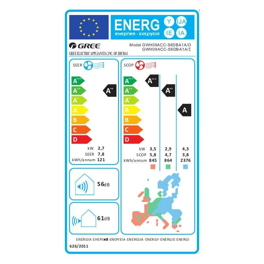 Gree Silver X mono split klíma szett 2.7 kW (GWH09ACC-S6DBA1A)