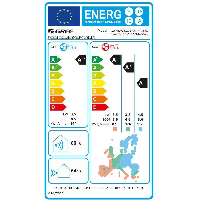 Gree Smart one mono split klíma szett 3.5 kW (GWH12AOCXB-K6DNA2C)