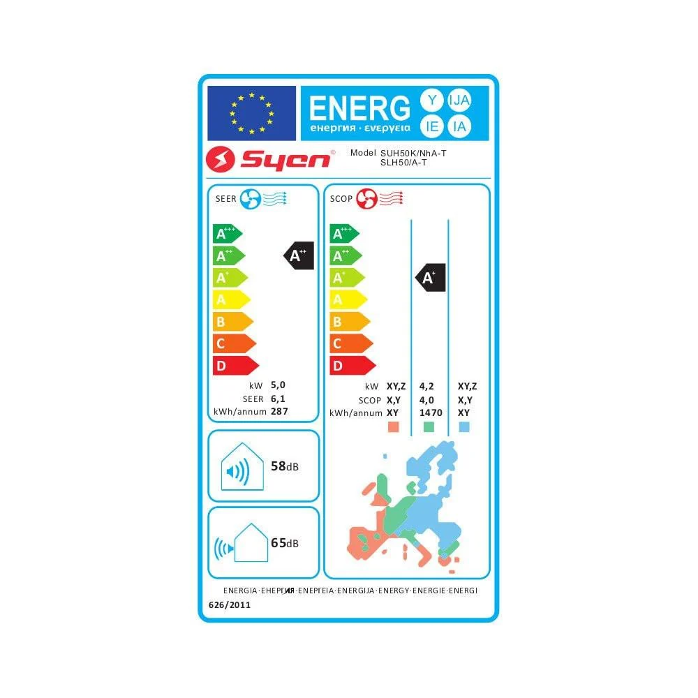 Syen mono split klíma szett légcsatornás 5.0 kW (SLH50/-T)