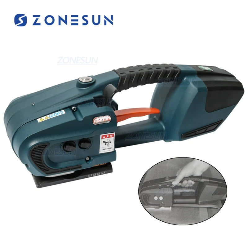 ZONESUN JDC 13-16 mm-es kézi akkumulátoros PET/PP műanyag elektromos pántológép raklapcsomagoláshoz