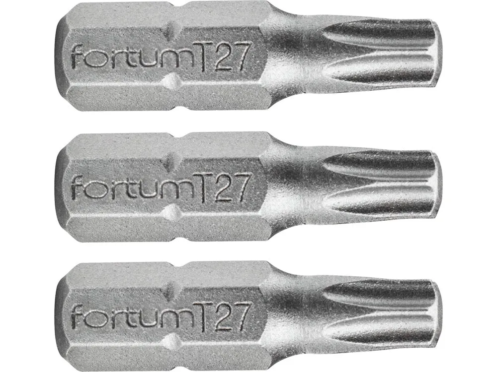 Behajtóhegy TORX, 3 db, S2 acél; T 10×25mm, bliszterben