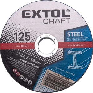 Extol Vágókorong acélhoz 125x1,0x22,2mm max.12.200