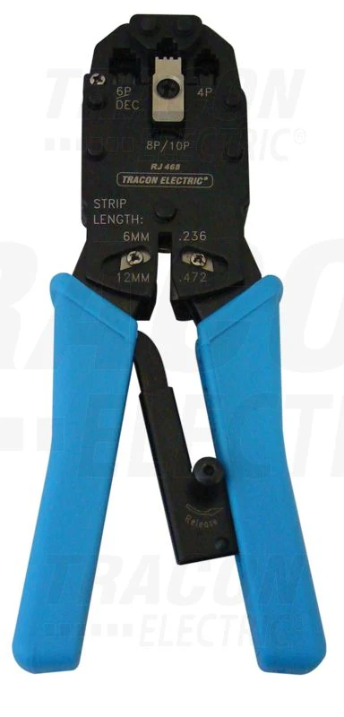 Tracon Présszerszám kommunikációs technikához RJ11, RJ12, RJ45, RJ50 RJ468