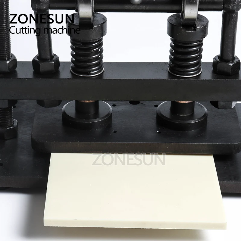 Zoneun 26x12cm dupla kerék kézi bőrvágó gép fotópapír öntővágó bőr vágógép