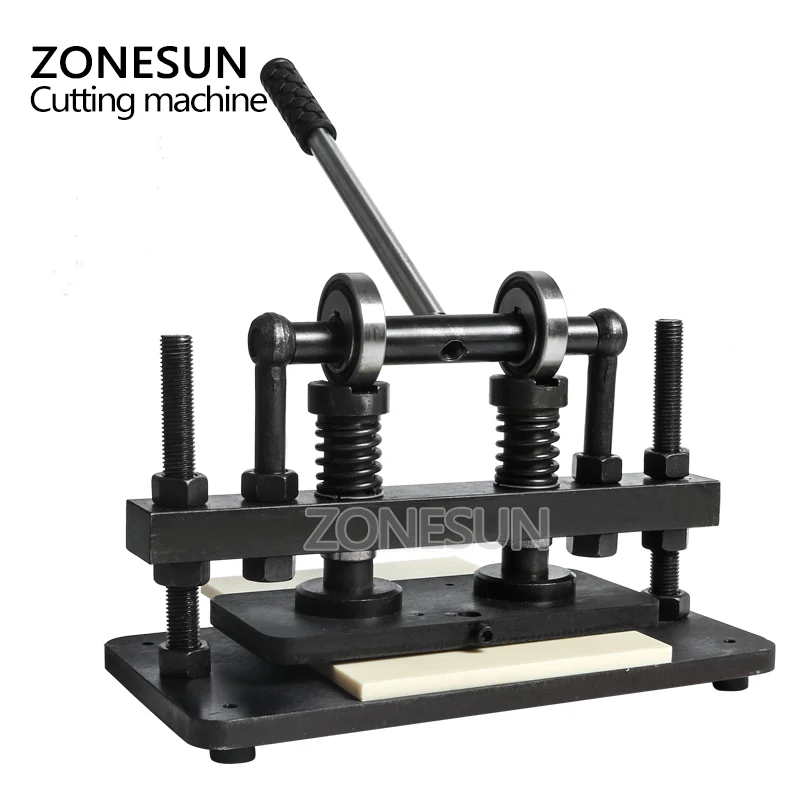 Zoneun 26x12cm dupla kerék kézi bőrvágó gép fotópapír öntővágó bőr vágógép