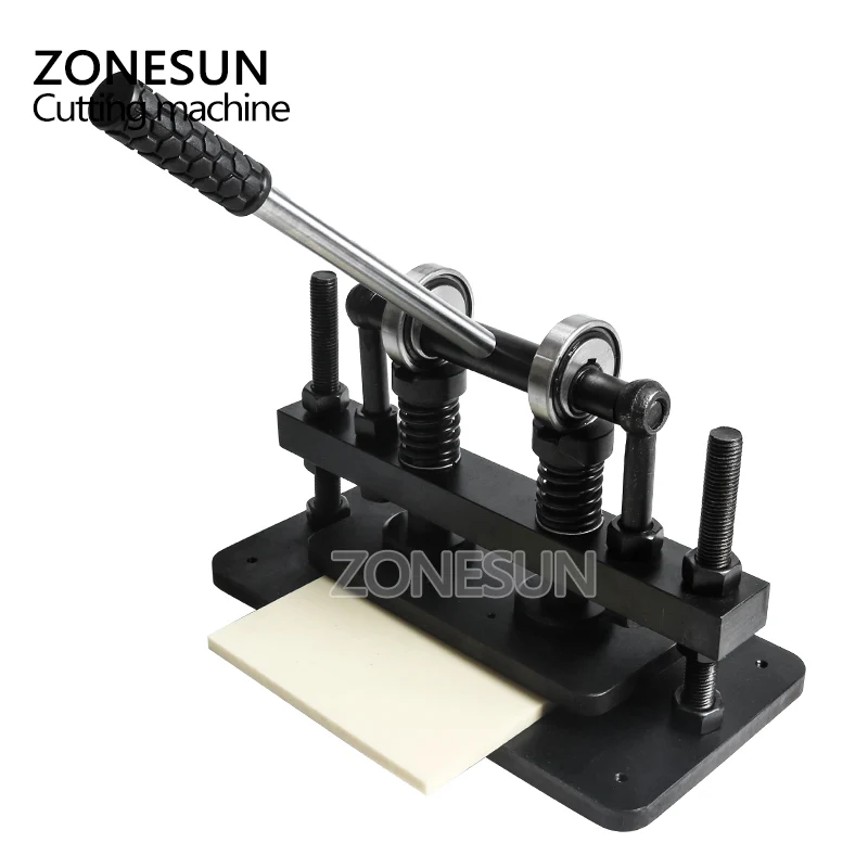 Zoneun 26x12cm dupla kerék kézi bőrvágó gép fotópapír öntővágó bőr vágógép