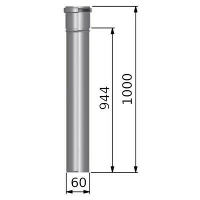 Tricox PPs 60 cső 1000 mm (PCS107)