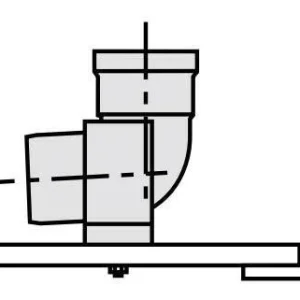 VAILLANT 80 PP bekötő könyöktámasztékkal 90° (303265)