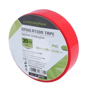 Szigetelőszalag PVC 0,15mm x 19 mm x 20m piros, 1 db