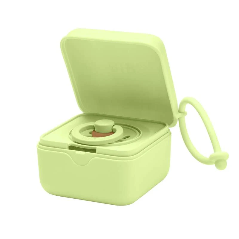 BIBS Kiegészítők Cumisüveg tartó - Szilikon - Cumisüveg doboz 3 Cumik - Matcha