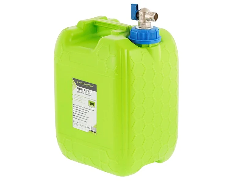 Víztartály fém felső csapszeleppel, menetes kupakkal, 10 L
