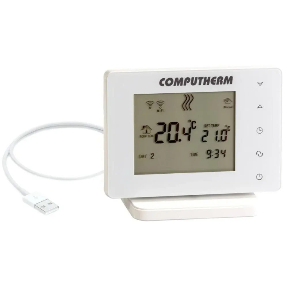 COMPUTHERM E800RF multizónás Wi-Fi termosztát 2db vezeték nélküli érintőgombos vezérlőkkel