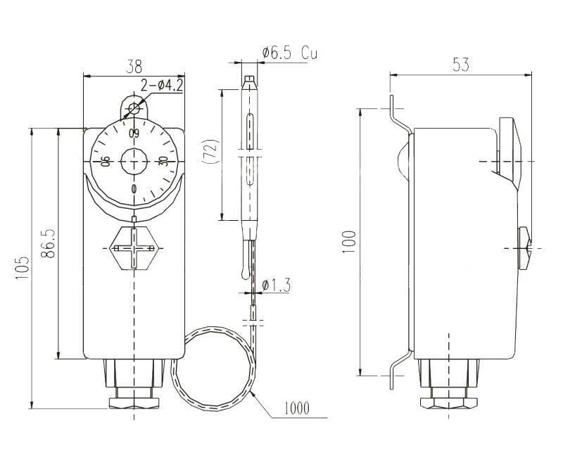 COMPUTHERM WPR-90GC kapillárcsöves termosztát