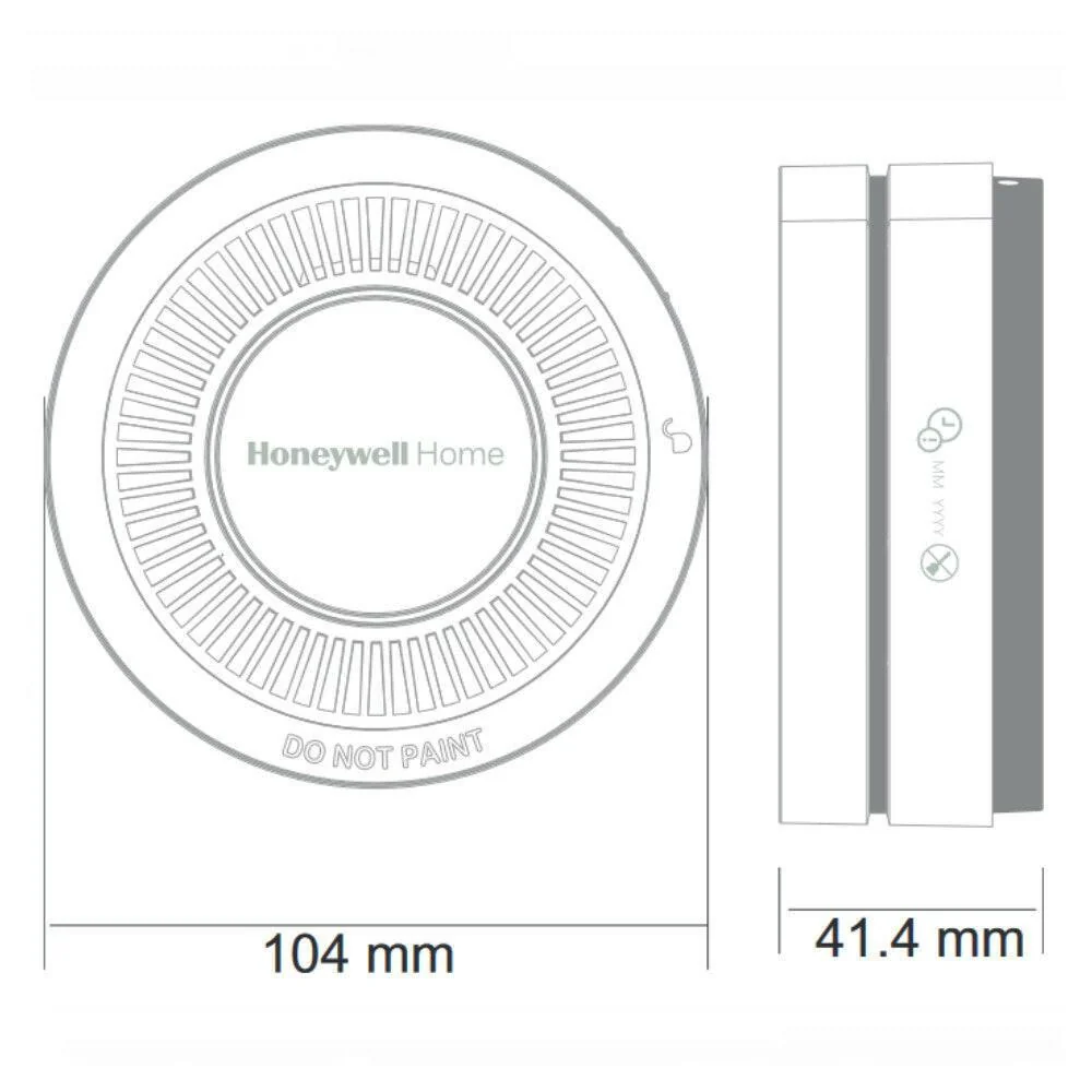 Honeywell füstérzékelős tűzjelző, RF modullal, 10 év garanciával (R200S-N2)