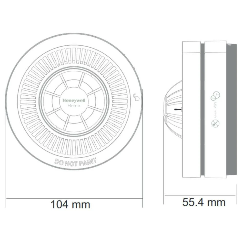 Honeywell hőérzékelős tűzjelző, RF modullal, 10 év garanciával (R200H-N2)