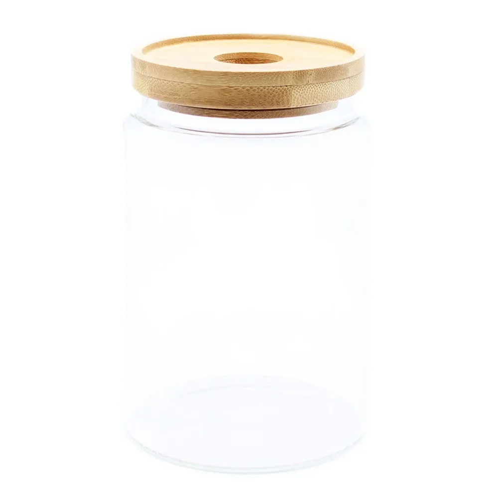 Üveg üveg bambusz 850ml 15cm