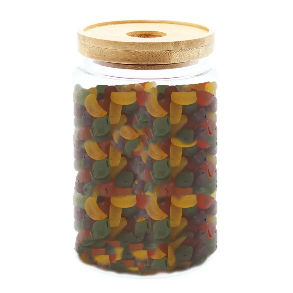 Üveg üveg bambusz 850ml 15cm