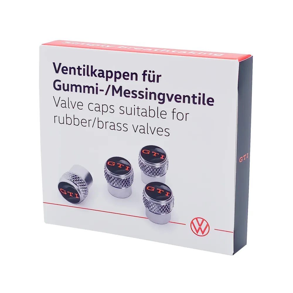 VW szelepsapkák GTI, gumiszelepekhez és sárgaréz szelepekhez, 000071215Q