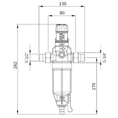 BWT Protector mini HWS C/R 1/2" szűrő vízszűrő nyomáscsökkentővel hidegvizes (810548)