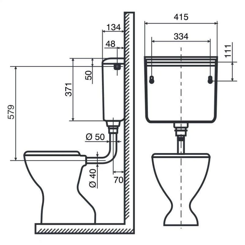 Dömötör ECHO-KM WC-tartály (104100)