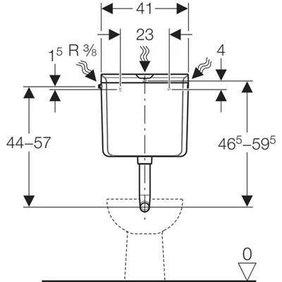 Geberit AP 110 falon kívüli WC-tartály (136.610.11.1)