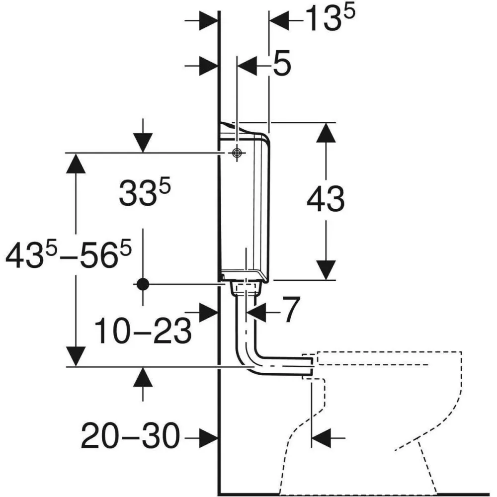 Geberit AP 116 Plus WC-tartály 136.444.11.1