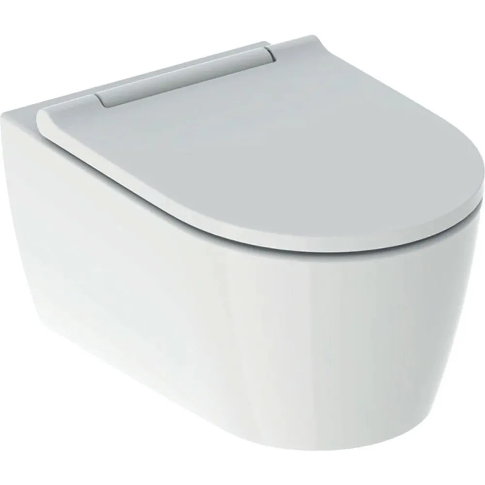 Geberit ONE fali WC-csésze, TurboFlush, WC tetővel, mélyöblítésű, 54cm, fehér, KeraTect®