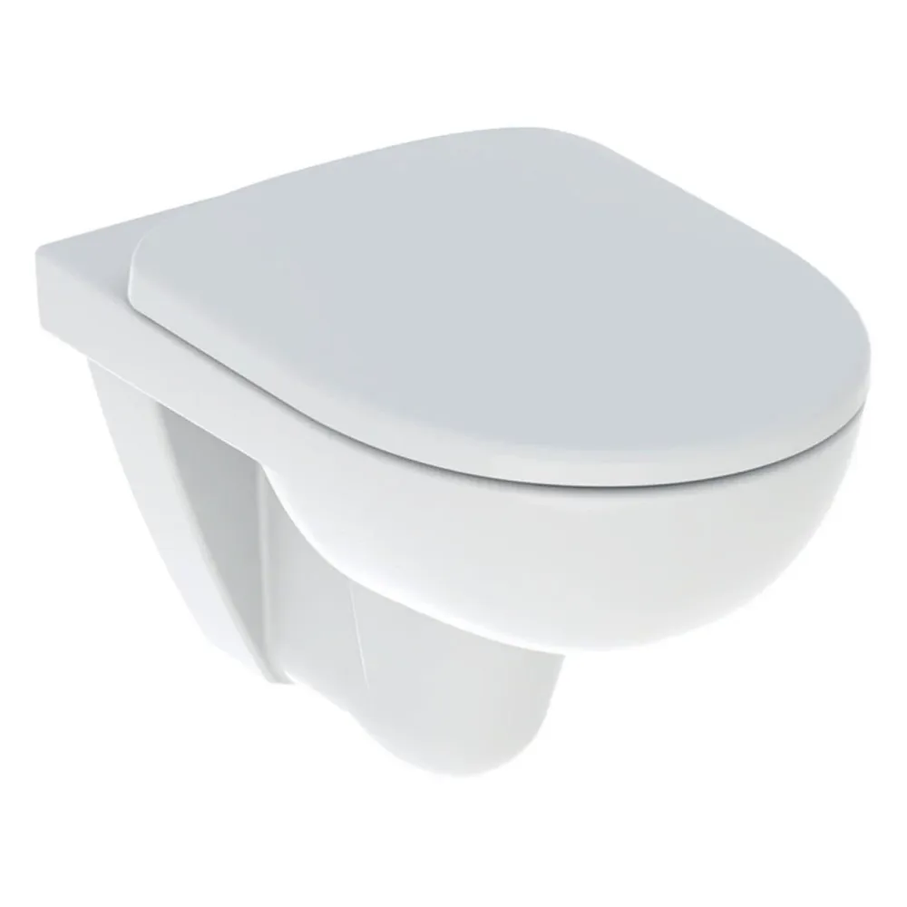 Geberit Selnova fali WC készlet, mélyöblítésű, zárt forma, Rimfree, WC-ülőkével, felső rögzítés (501.751.00.1)