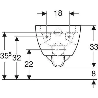 Geberit Selnova fali WC, mélyöblítésű, részben zárt forma, Rimfree (501.545.01.1)
